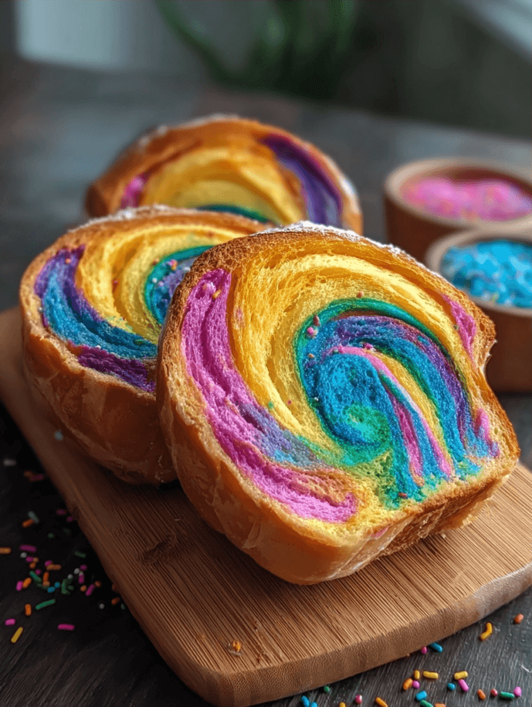Colorful Swirl Bread with Pastel Perfection