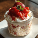 Strawberry Cream Overnight Oats for Breakfast