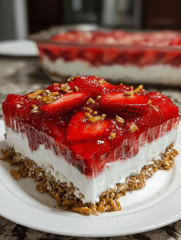 Classic Strawberry Pretzel Salad Recipe