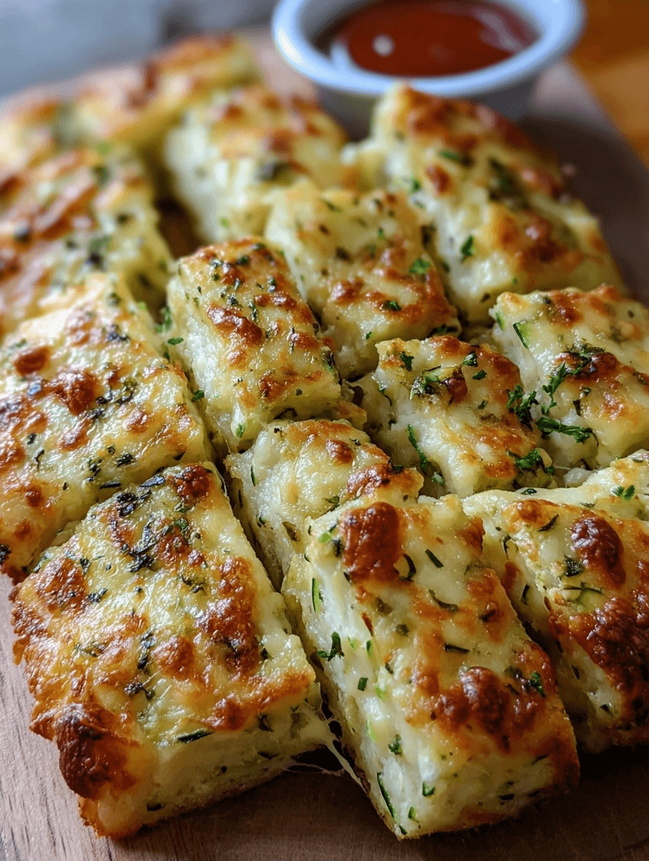 Cheesy Zucchini Breadsticks: A Family-Favorite Cheesy Side Dish