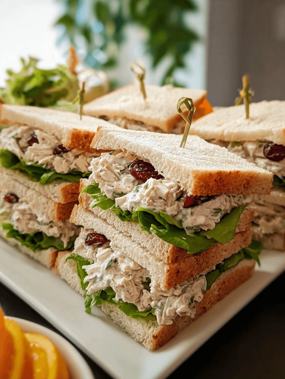 Chicken Salad Tea Sandwiches Recipe 2 Chicken Salad Tea Sandwiches Recipe