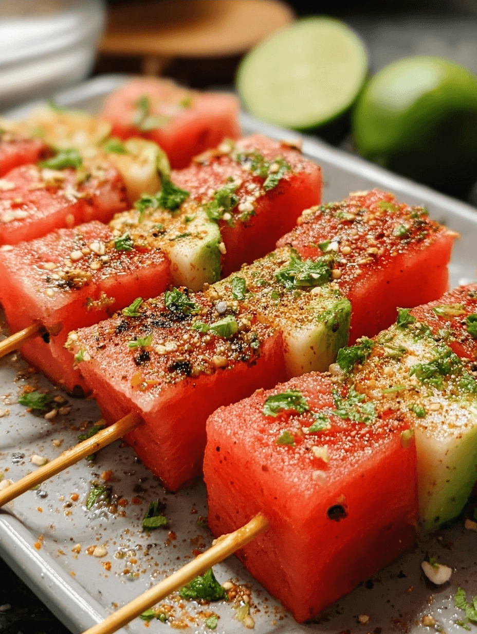 Watermelon Tajin Skewers: A Sweet and Tangy Summer Treat 2 Watermelon Tajin Skewers: A Sweet and Tangy Summer Treat