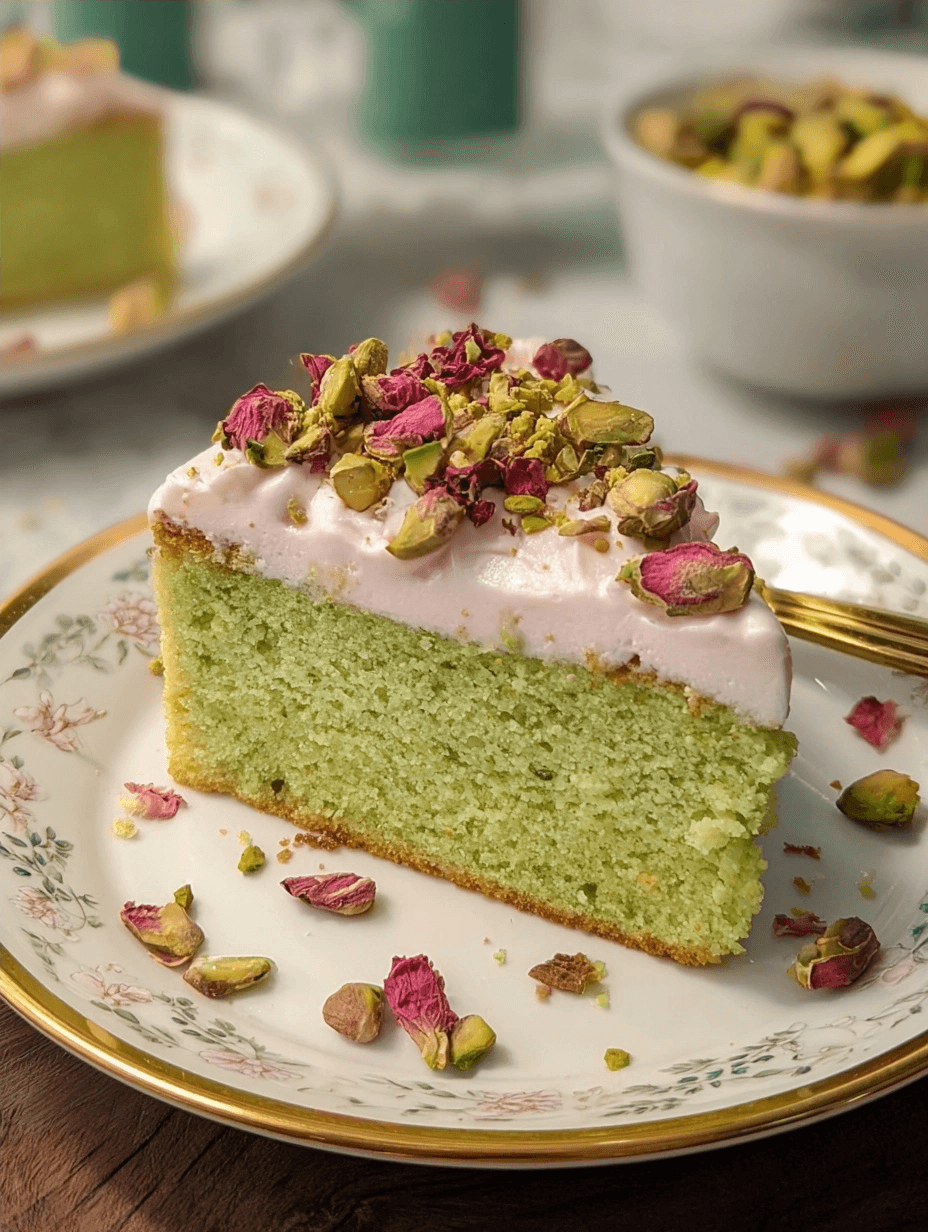 Pistachio Rose Milk Cake: A Sweet Symphony of Nuts and Roses 2 Pistachio Rose Milk Cake: A Sweet Symphony of Nuts and Roses