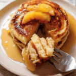 Peach Pancakes with Maple Peaches 3 Peach Pancakes with Maple Peaches