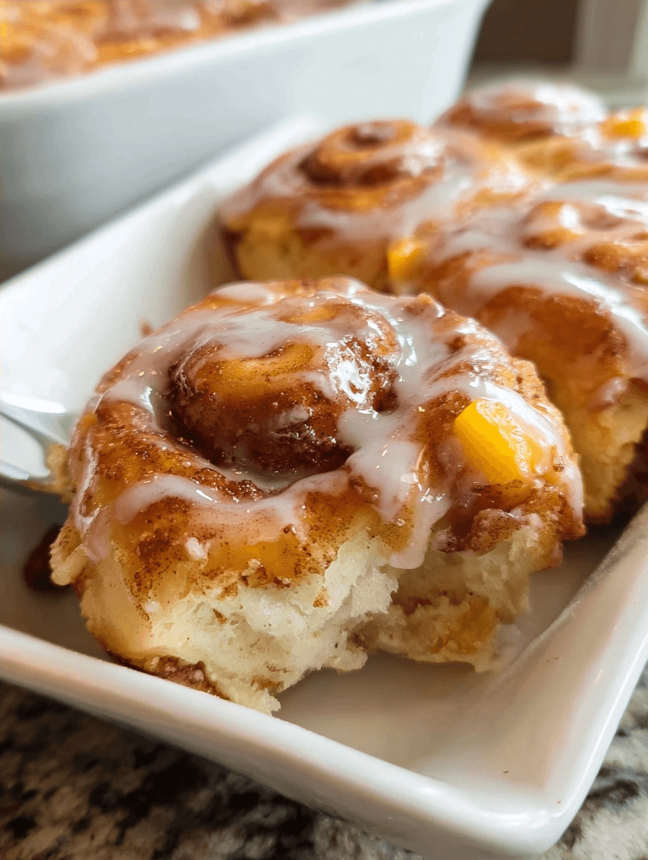 Peach Cinnamon Rolls Every Weekend Baker Will Love