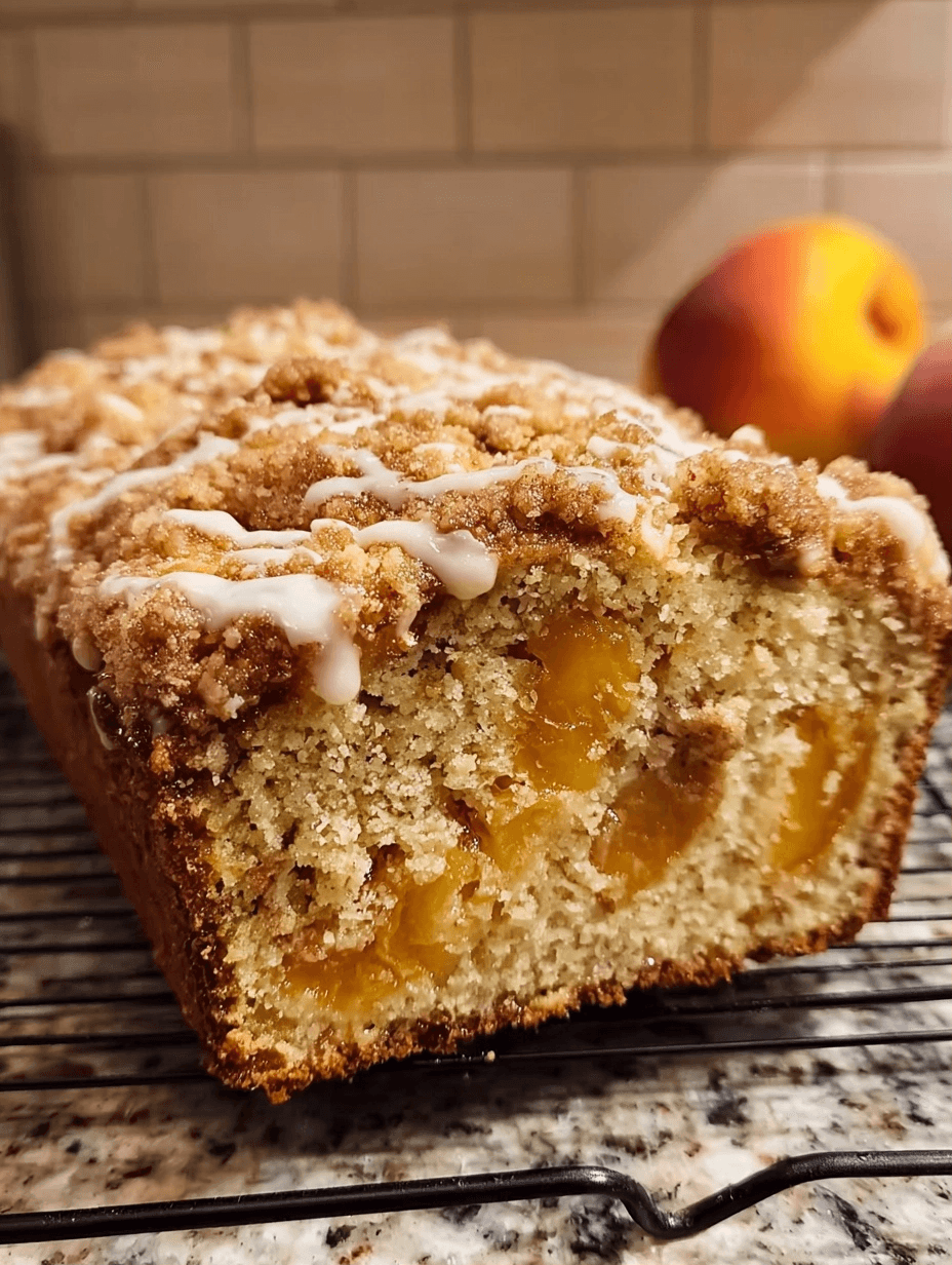 Peach Streusel Bread Recipe