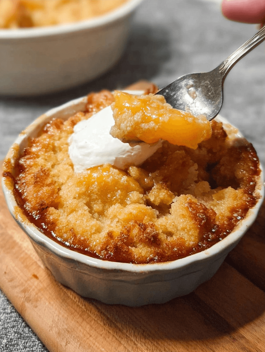 Easy Peach Cobbler Recipe with 4 Simple Ingredients