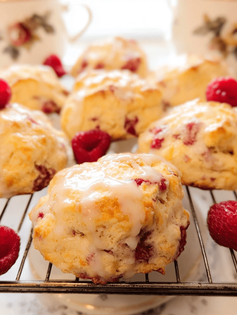 Lemon Raspberry Scones with a Zesty Twist
