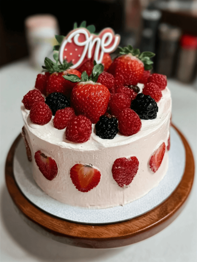 Berry-Infused First Birthday Cake | Sweet and Simple Recipe