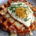 Cheddar Croque Madame Waffles Recipe for Flavor-Filled Comfort