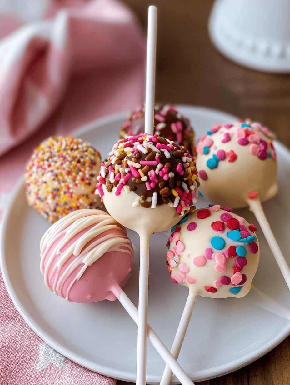 Delicious Cake Pops Recipe with Frosting & Sprinkles 2 Delicious Cake Pops Recipe with Frosting & Sprinkles