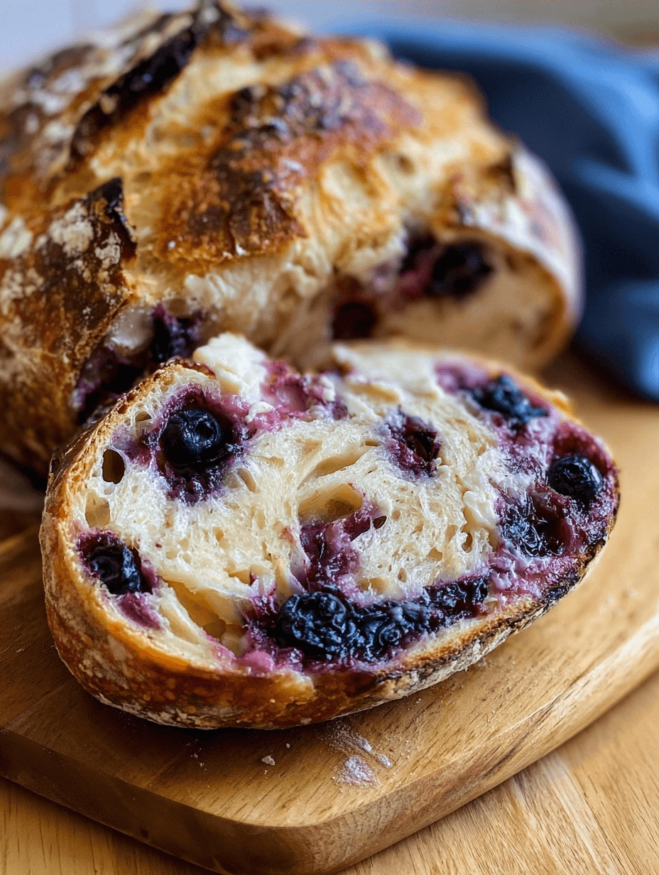 500g All-Purpose Flour Blueberry Cream Cheese Sourdough Bread