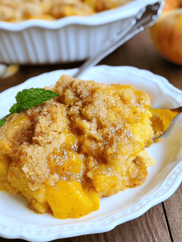 Peach Dump Cake: Effortless Summer Dessert