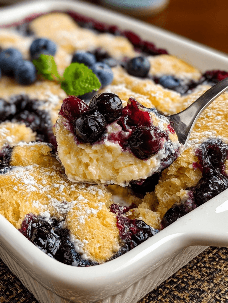 Blueberry Cream Cheese Dump Cake: Easy & Delicious