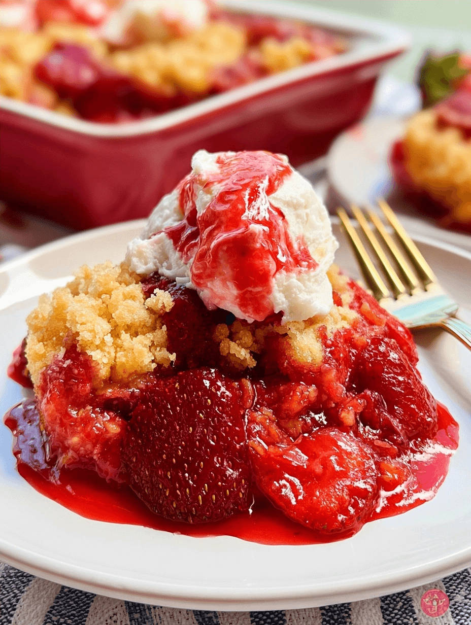 Strawberry Dump Cake: Easiest Dessert Ever