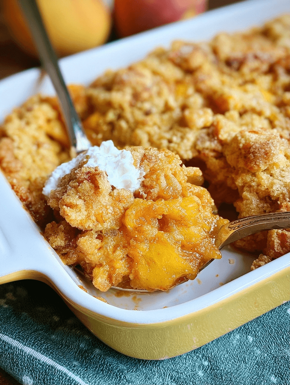 Peach Dump Cake: Easy & Delicious Dessert