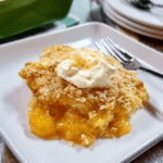 Peach dump cake recipe for easy summer desserts