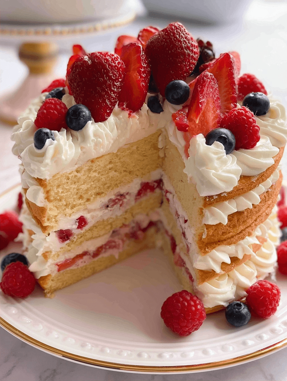 Chantilly Cake Recipe: A Decadent Berry Dessert