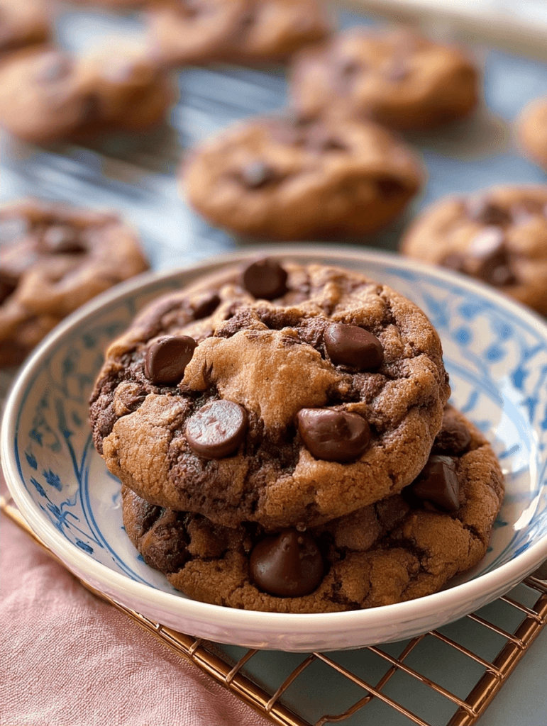 Chocolate chocolate chip cookies recipe