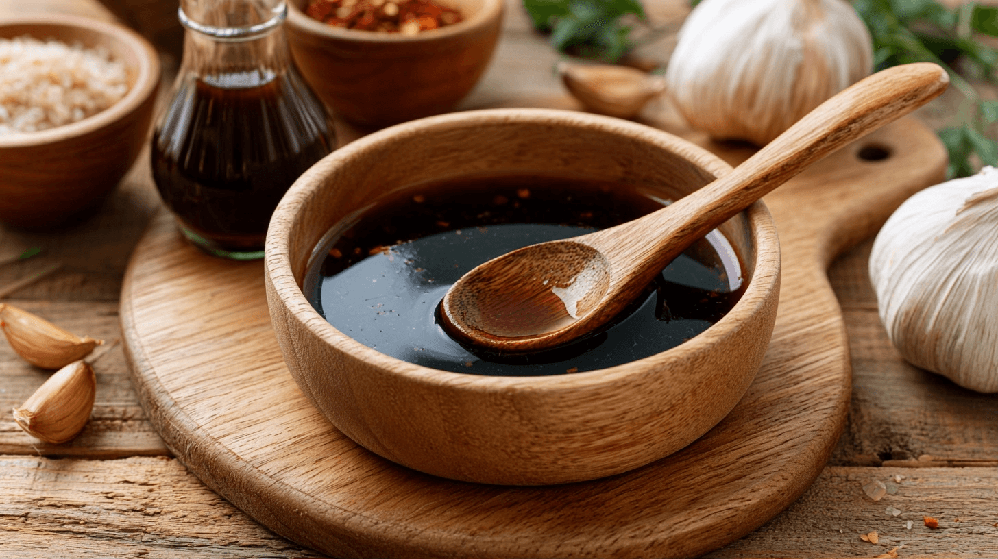 Best Substitute for Fish Sauce: Top Alternatives & Soy Sauce! 3 A collection of various bottles of commercially available plant-based sauce alternatives, neatly arranged on a kitchen counter.