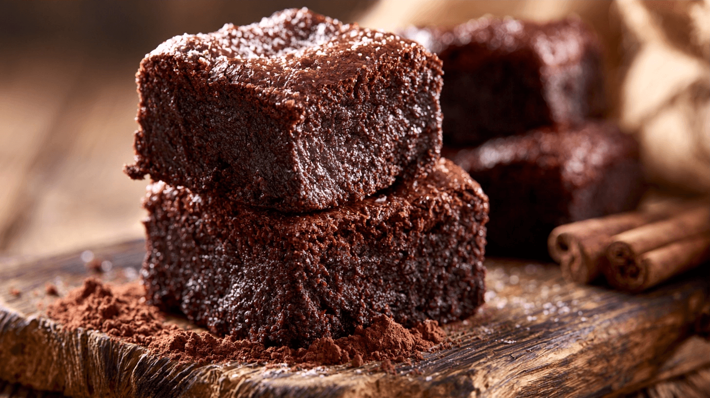 Irresistibly Fudgy Gluten Free Brownies Recipe 8 Close-up of brownie batter being gently mixed in a glass bowl with a spatula, showing a smooth, consistent texture