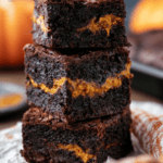 Pumpkin brownies for a rich seasonal chocolate dessert