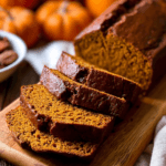 Pumpkin bread is a moist, spiced autumn classic