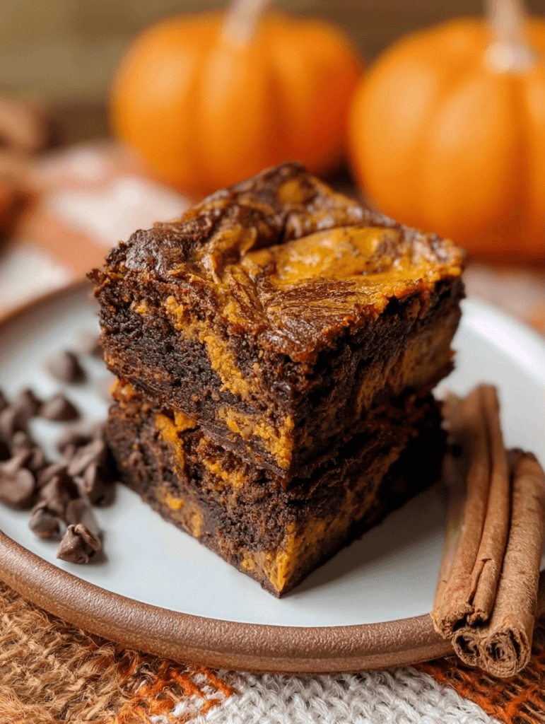 Pumpkin brownies make the perfect seasonal treat