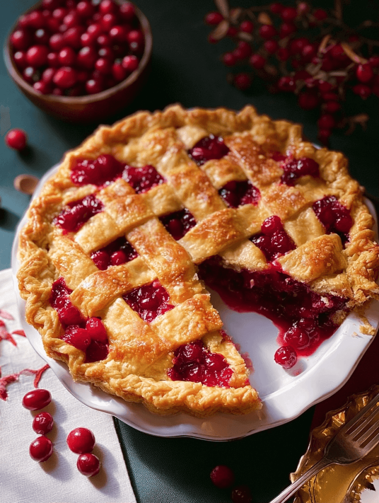 Cranberry pie is the ultimate festive holiday dessert