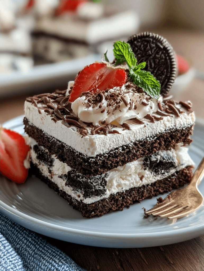 Summer Oreo Ice Box Cake 3 Ingredient Easy Version