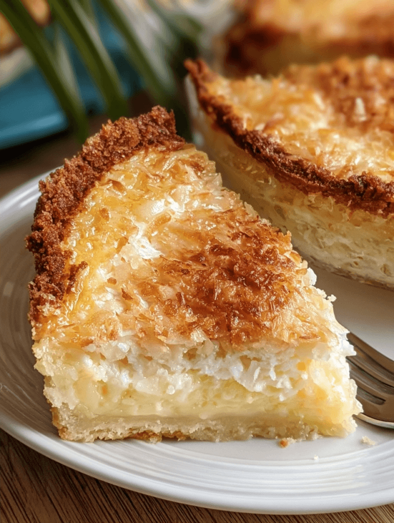 Coconut Magic Custard Pie: Easy Homemade Dessert