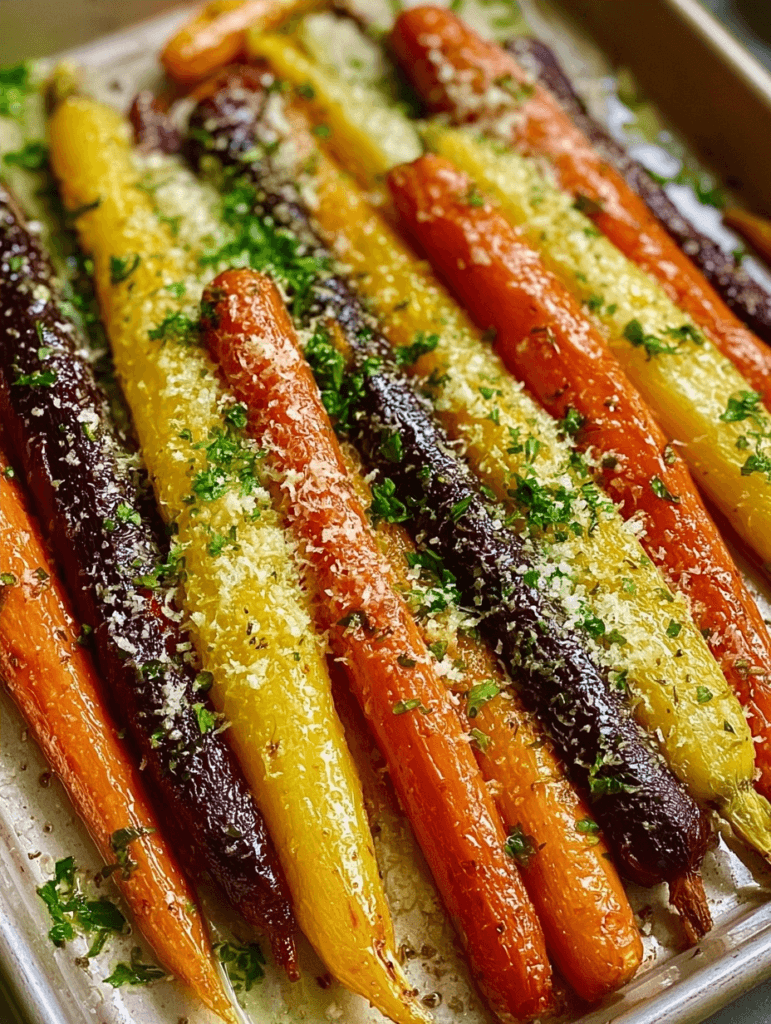 Parmesan Roasted Rainbow Carrots Recipe