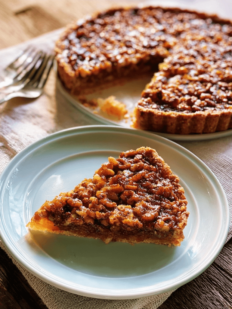 Honey walnut tart recipe for perfect golden bakes