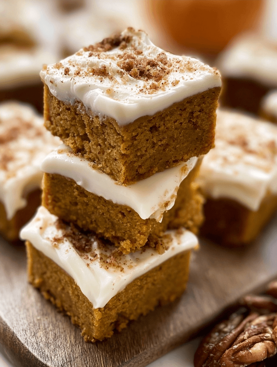 Pumpkin bars are the ultimate easy autumn dessert