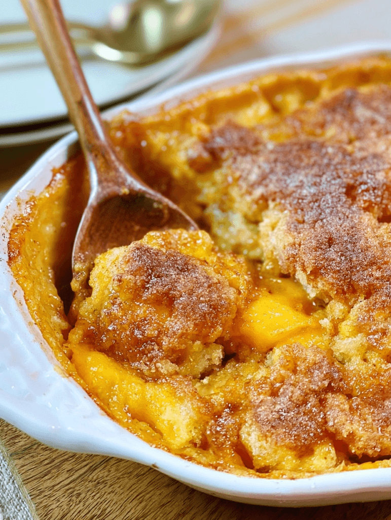Peach Dump Cake Recipe for Quick Easy Dessert