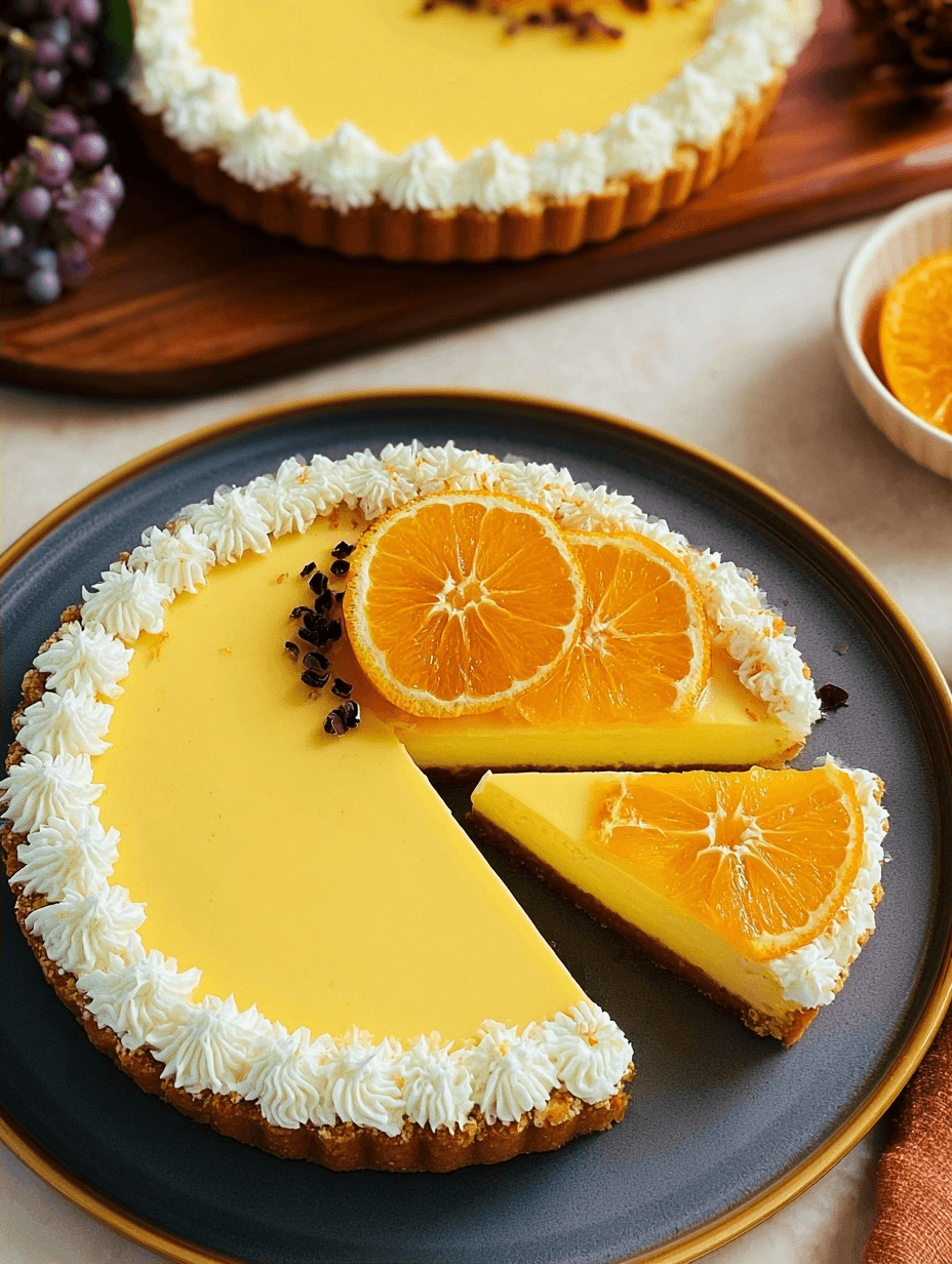 Orange tart recipe for a bright and citrusy dessert