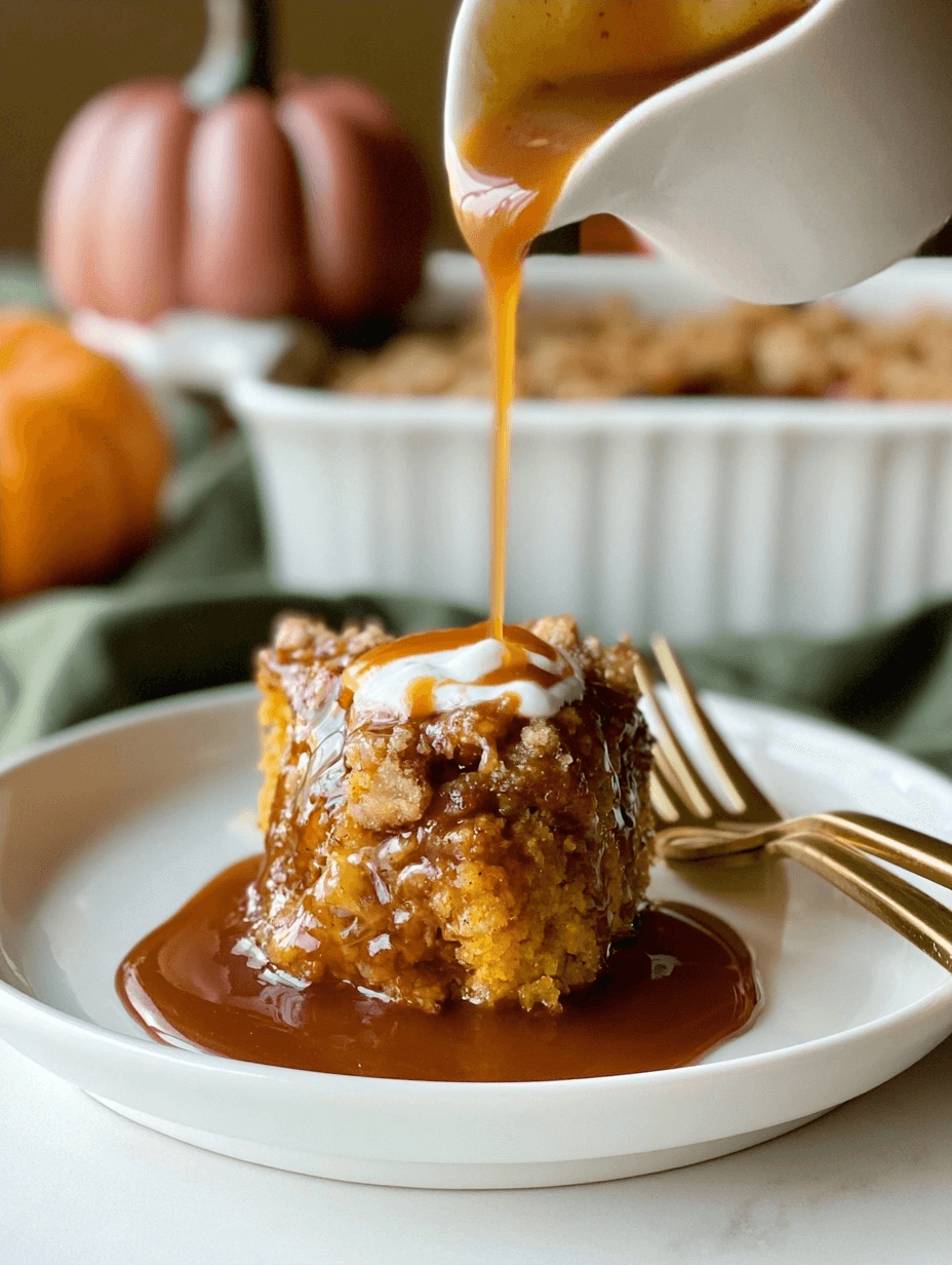 Pumpkin caramel dump cake is the ultimate fall dessert 2 Pumpkin caramel dump cake is the ultimate fall dessert