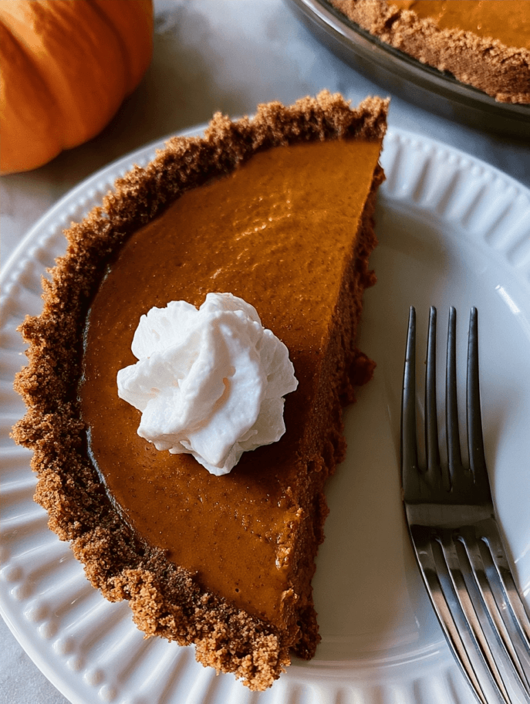 Pumpkin Gingersnap Crust Pie Recipe for Fall