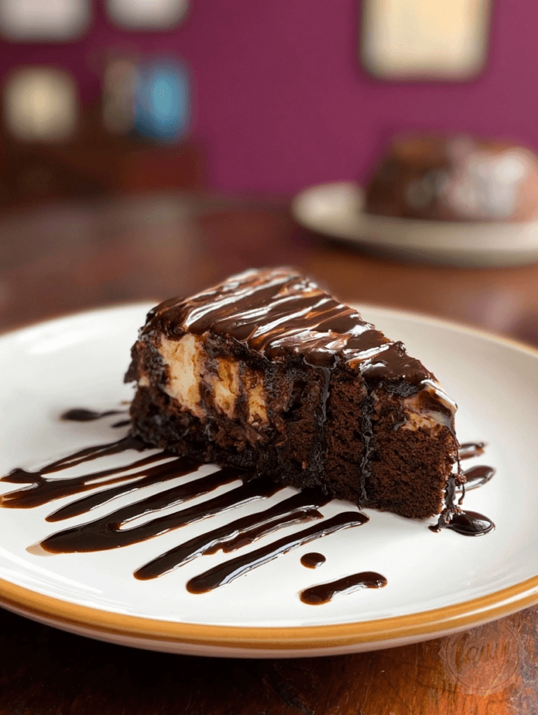 Mummy cake chocolate drizzle effect for parties