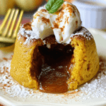 Pumpkin lava cake center for an autumn dessert 3 Pumpkin lava cake center for an autumn dessert