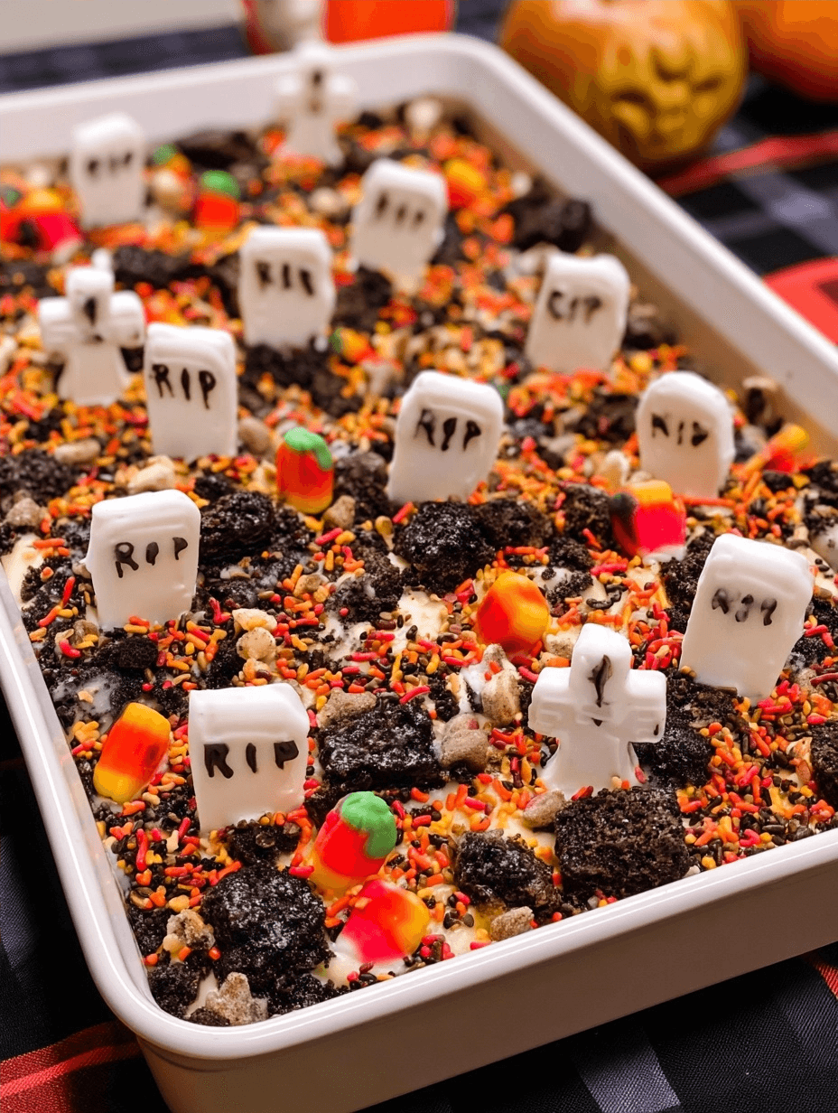 Halloween Graveyard Dump Cake 2 Halloween Graveyard Dump Cake