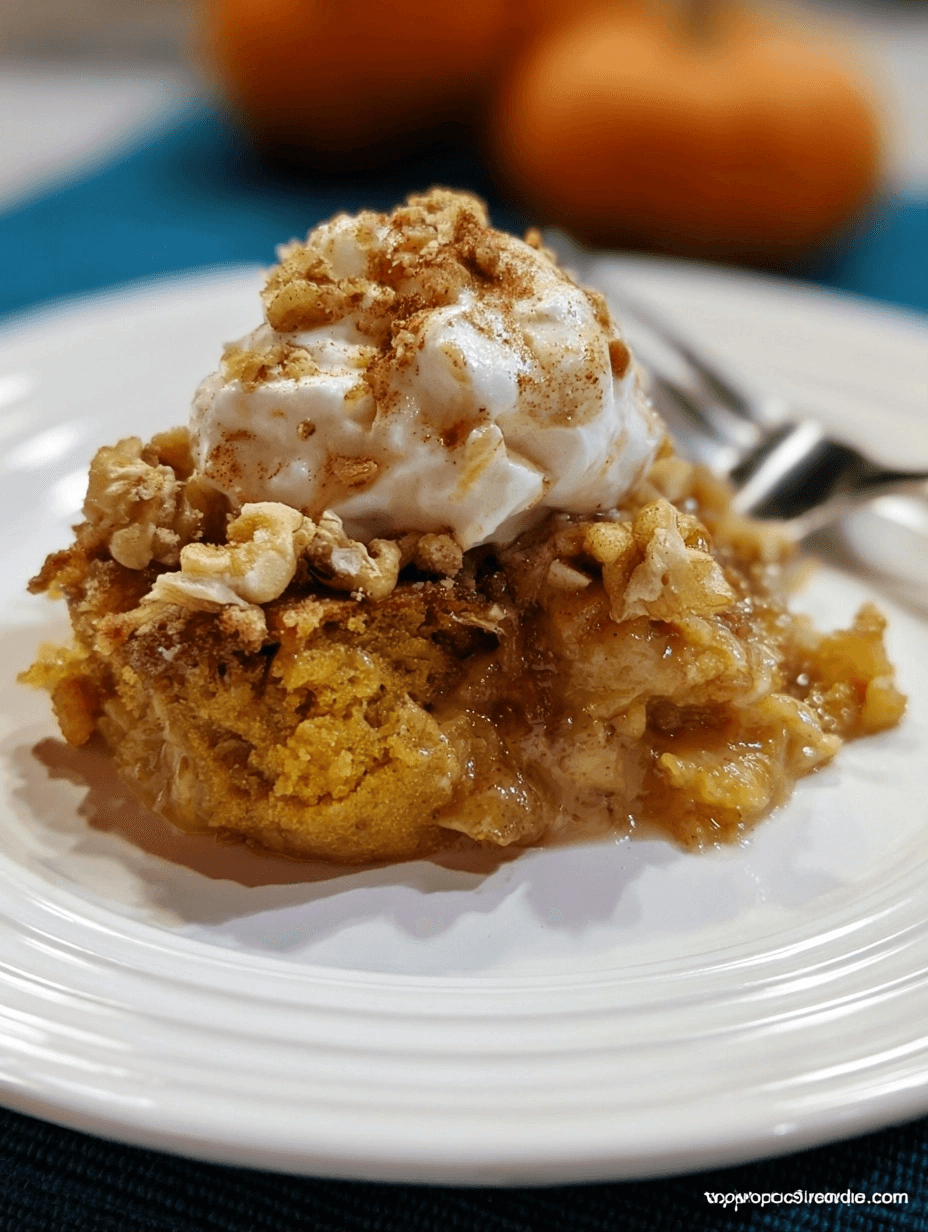 Pumpkin Spice Dump Cake (Slow Cooker) For Fall