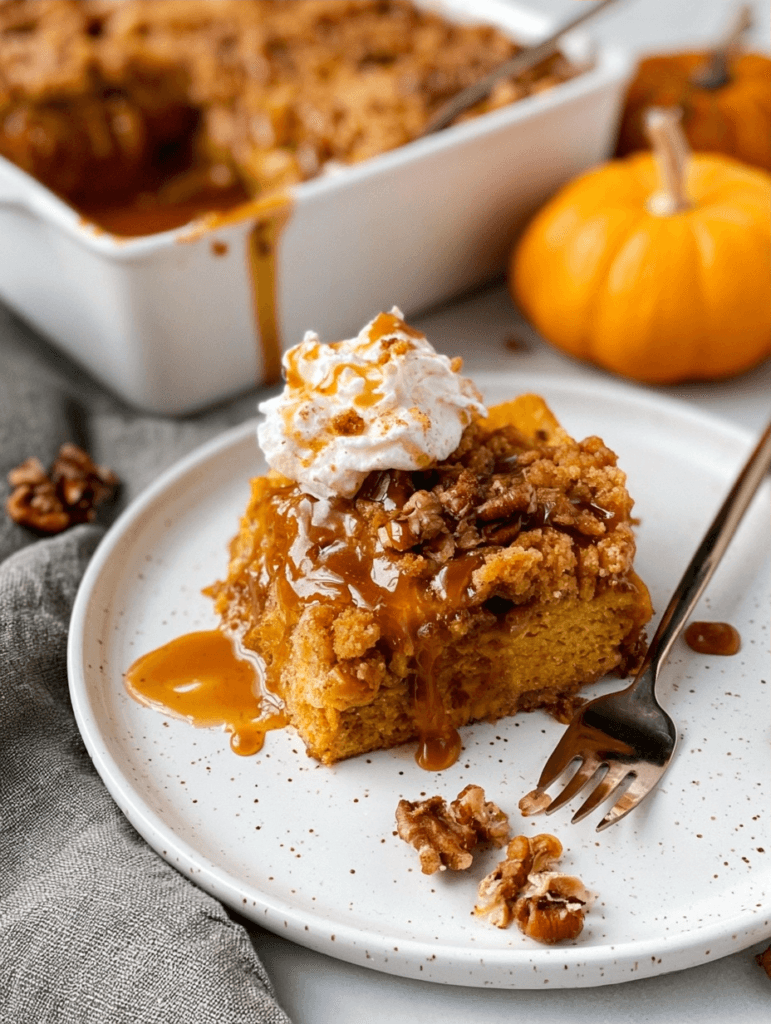 Pumpkin Caramel Dump Cake Fast and Easy Recipe