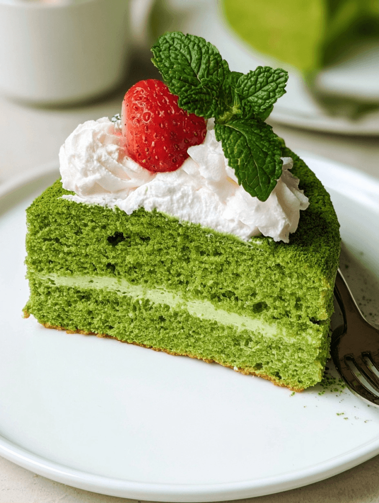20-Min Healthy Matcha Green Tea Cake