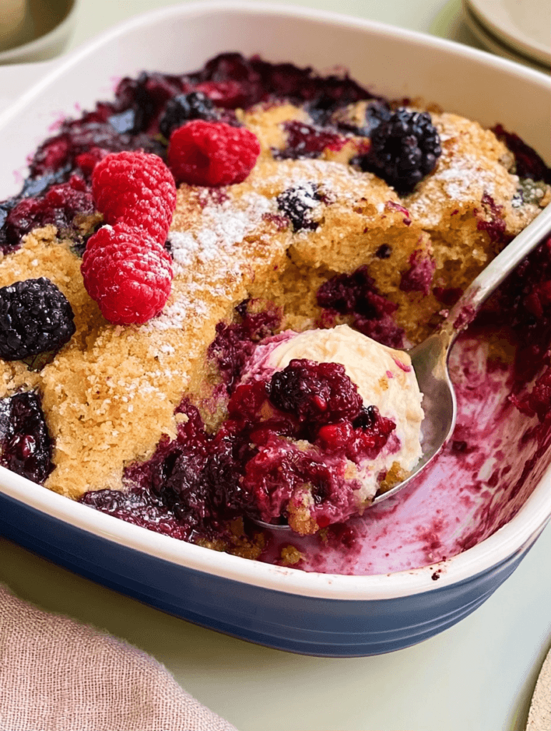 Mixed Berry Dump Cake Fast And Fruity Dessert