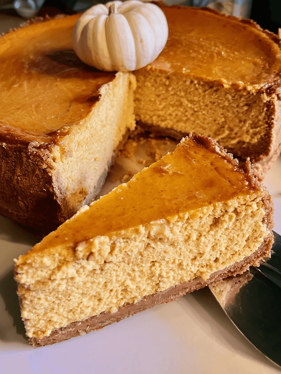Keto Pumpkin Cheesecake Almond Crust Delight