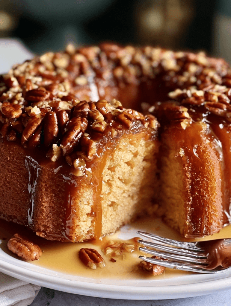 Caramel Pecan Upside-Down Bundt Cake Recipe