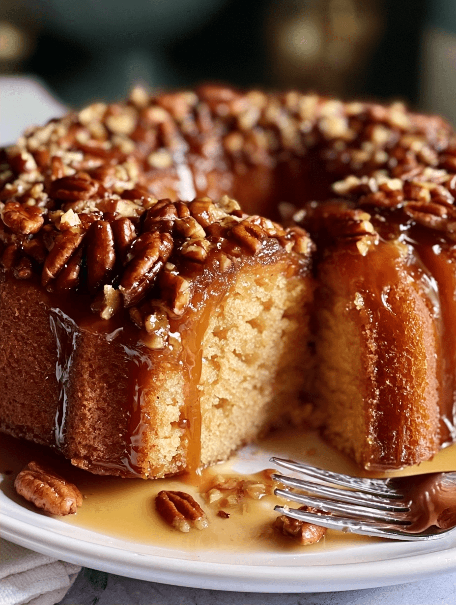 Caramel Pecan Upside-Down Bundt Cake Recipe