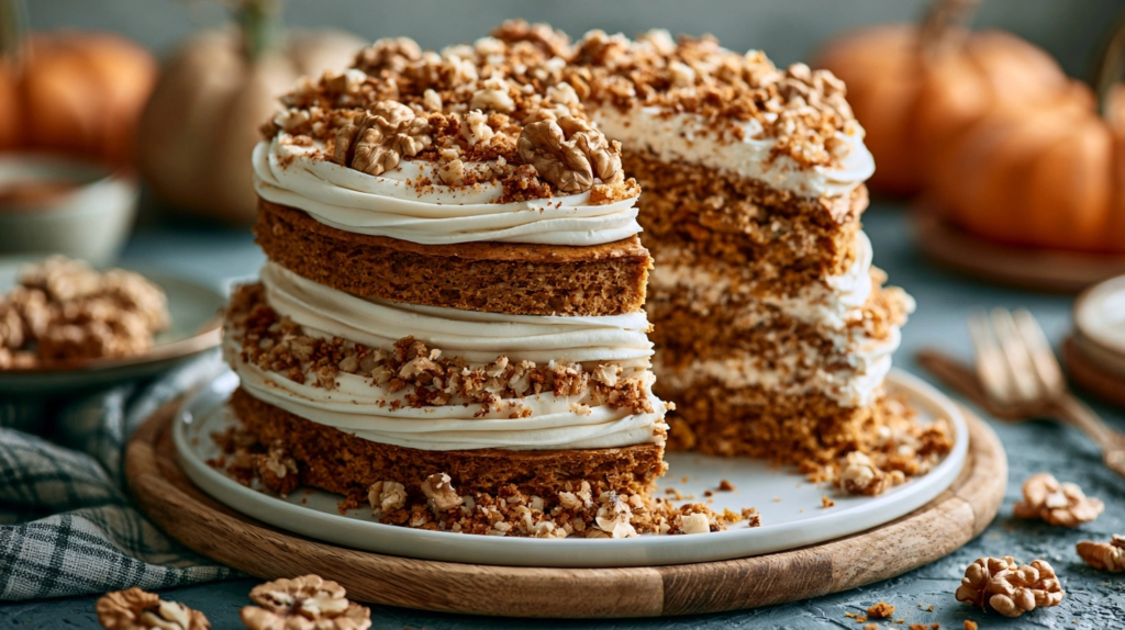 Irresistible Pumpkin Walnut Cake Recipe: Moist & Flavorful