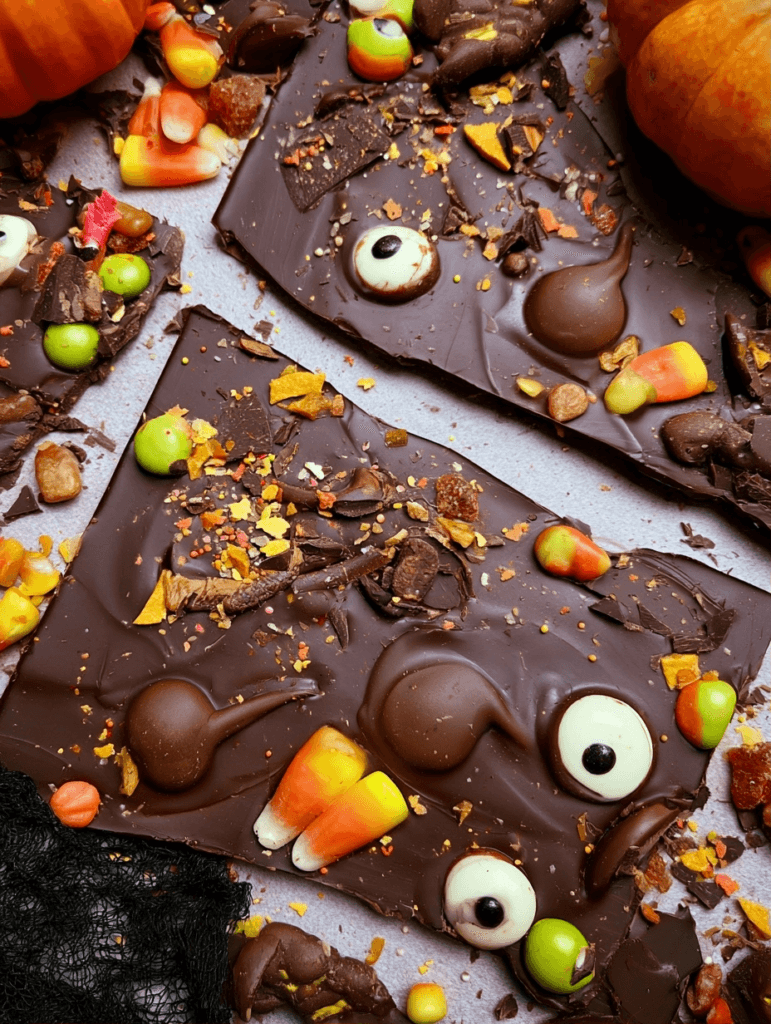 Dairy-Free Spooky Chocolate Bark for Halloween Parties